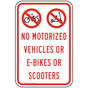 No Motorized Vehicles Reflective Sign PKE-36999
