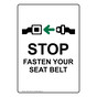 Portrait Stop Fasten Your Seat Belt Sign With Symbol NHEP-14493
