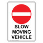 Portrait Slow Moving Vehicle Sign With Symbol NHEP-34224
