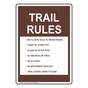 Trail Rules Bicyclists Yield To Pedestrians Sign NHE-17200