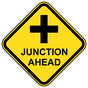 Junction Ahead Sign for Trail NHE-17530