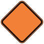 Solid Orange - No Wording Sign NHE-17543