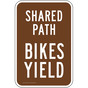 Shared Path Bikes Yield Sign for Recreation PKE-16985