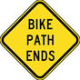 Bike Path Ends Sign for Recreation PKE-17000