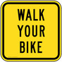 Walk Your Bike Sign for Recreation PKE-17010