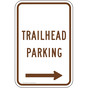 Trailhead Parking With Right Arrow Sign PKE-17225