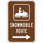 Snowmobile Route Right Arrow Sign PKE-17547