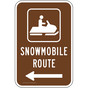 Snowmobile Route Left Arrow Sign PKE-17548