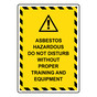 Portrait Asbestos Hazardous Sign With Symbol NHEP-34287_YBSTR