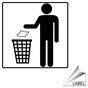 Trash Disposal Symbol Label for Recycling / Trash / Conserve LABEL_SYM_71-R
