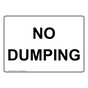 No Dumping Sign NHE-34398