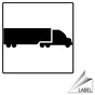 Semi Truck Symbol Label for Transportation LABEL_SYM_62_b