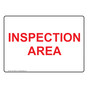 Inspection Area Sign for Information NHE-16580