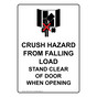 Crush Hazard Clear Of Door When Opening Sign NHEP-14435