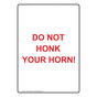 Portrait Do Not Honk Your Horn! Sign NHEP-16584