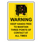 Portrait Warning Keep Hands Free Sign With Symbol NHEP-18233