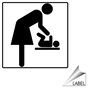 Baby Change Female Symbol Label for Restrooms LABEL_SYM_78