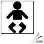 Baby Symbol Label for Restrooms LABEL_SYM_78_b