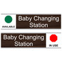 Kona Baby Changing Station (Available/In Use) Sliding Engraved Sign EGRE-15953-SLIDE_White_on_Kona