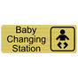Gold Engraved Baby Changing Station Sign with Symbol