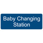 Blue Engraved Baby Changing Station Sign EGRE-15953_White_on_Blue