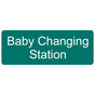 Green Engraved Baby Changing Station Sign EGRE-15953_White_on_Green
