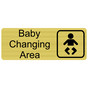 Gold Engraved Baby Changing Area Sign with Symbol EGRE-265-SYM_Black_on_Gold