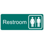 Green Engraved Restroom Sign with Symbol EGRE-545-SYM_White_on_Green