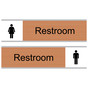 Copper Restroom (Man/Woman) Sliding Engraved Sign EGRE-546-SLIDE_Black_on_Copper