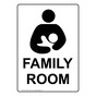 Portrait Family Room Sign With Symbol NHEP-15914