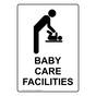 Portrait Baby Care Facilities Sign With Symbol NHEP-15918