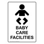 Portrait Baby Care Facilities Sign With Symbol NHEP-15919