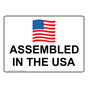 Assembled In The USA Sign NHE-16673