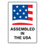 Portrait Assembled In The USA Sign With Symbol NHEP-16675