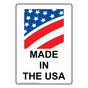 Portrait Made In The USA Sign With Symbol NHEP-16678