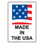 Portrait Made In The USA Sign With Symbol NHEP-16679