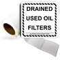 Used-Oil-Waste-Oil Roll Label LDRE-14742