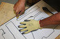 Cut Foam Following Grid Patterns