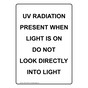 Portrait UV Radiation Present When Light Is Sign NHEP-25542