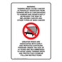 Portrait WARNING TANNING BEDS CAUSE CANCER Sign With Symbol NHEP-50611