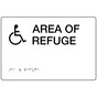 VA Code Accessible Area Of Refuge Sign with ADA Braile RRE-16002