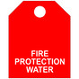 Fire Protection Water Valve Tag ET-18-WHTonRed