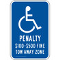 Fine Tow Away Sign for Parking Control PKE-21075-Virginia