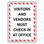 Portrait Visitors And Vendors Must Check Sign NHEP-34982_WRSTR