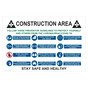 Construction Area Follow These Preventive Guidelines Contractor-Grade Sign CS276140
