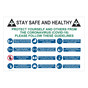 Stay Safe And Healthy Protect Yourself Contractor-Grade Sign CS337309
