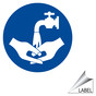 Wash Hands Symbol Label for Handwashing LABEL_CIRCLE_58
