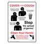 Cover Your Cough Use Tissue Sign NHE-13119