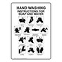 Hand Washing Instructions For Soap And Water Sign NHE-13131