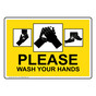 Please Wash Your Hands Sign NHE-13137